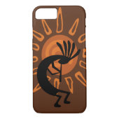 Kokopelli Sun Rustic Brown Case-Mate iPhone Case (Achterkant)
