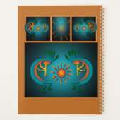 Kokopelli Sun Southwest Blauwgroen Design Planner (Achterkant)