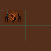 Kokopelli Sun Southwest Desert Rustic Brown Stof (Delen)