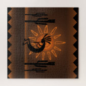 Kokopelli Sun Southwest Rustic Brown 3 20 x 20 inc Legpuzzel (Horizontaal)