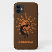 Kokopelli Sun Southwest Rustic Brown Case-Mate iPhone Case (Achterkant)