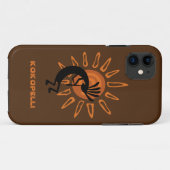 Kokopelli Sun Southwest Rustic Brown Case-Mate iPhone Case (Achterkant (horizontaal))