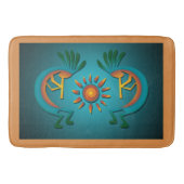 Kokopelli Sun Southwest Turquoise Badmat (Voorkant)
