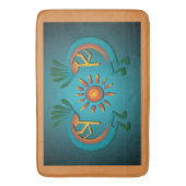 Kokopelli Sun Southwest Turquoise Badmat (Voorkant Verticaal)