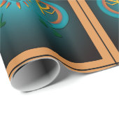 Kokopelli Sun Southwest Turquoise Cadeaupapier (Rol Hoek)