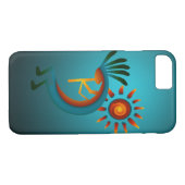 Kokopelli Sun Southwest Turquoise Case-Mate iPhone Case (Achterkant (Horizontaal))