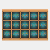 Kokopelli Sun Southwest Turquoise Inpakpapier Vel (Voorkant 3)