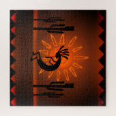 Kokopelli Sun Sunset Landscape 20 x 20 inch Legpuzzel (Horizontaal)