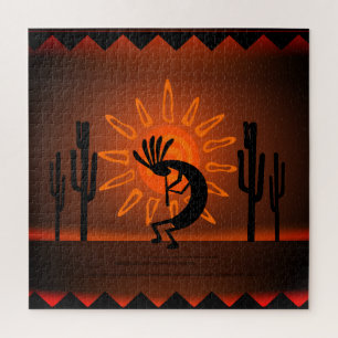 Kokopelli Sun Sunset Landscape 20 x 20 inch Legpuzzel