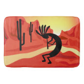 Kokopelli Sunset Desert Landscape Bath Mat (Voorkant)