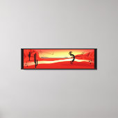Kokopelli Sunset Desert Landscape Canvas Print (Voorkant)