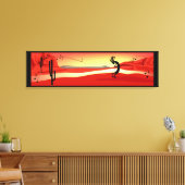 Kokopelli Sunset Desert Landscape Canvas Print (Insitu (Woonkamer))