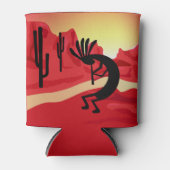 Kokopelli Sunset Landscape Southwest Blikjeskoeler (Voorkant)