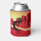 Kokopelli Sunset Landscape Southwest Blikjeskoeler (Blikje Achterkant)