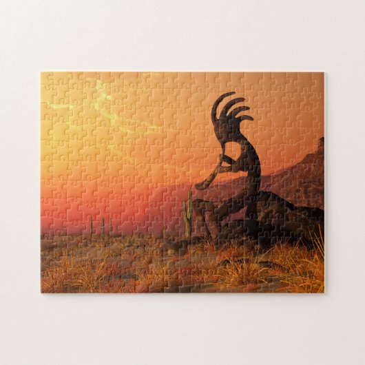 Kokopelli Sunset Legpuzzel (Horizontaal)