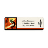 Kokopelli Sunset Return Address Etiket (Voorkant)