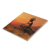 Kokopelli Sunset Tegeltje (Zijkant)