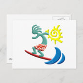 Kokopelli Surfing Briefkaart (Voorkant / Achterkant)
