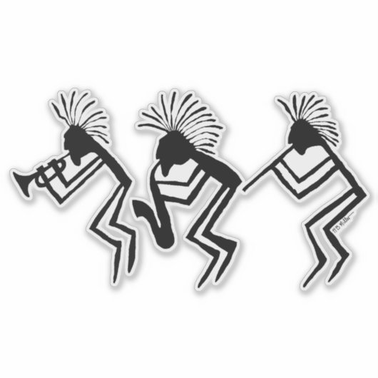 Kokopelli - Talking Canyons, New Mexico Sticker (Voorkant)