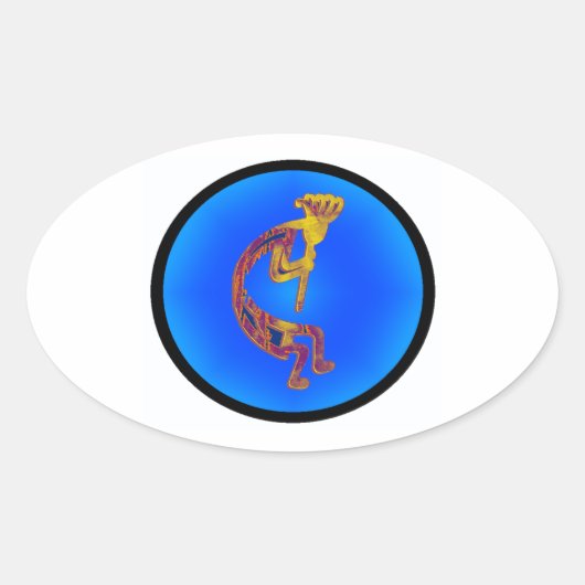 KOKOPELLI TAOS SKIES OVALE STICKER (Voorkant)
