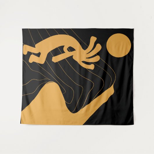 Kokopelli Tapestry Wandkleed (Voorkant (horizontaal))