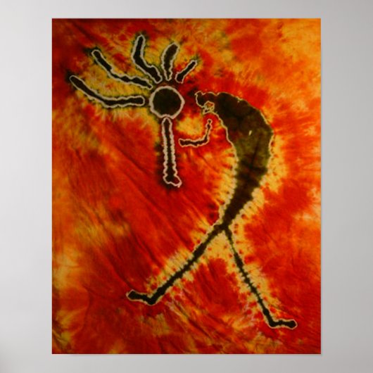 Kokopelli Tie Dye Poster (Voorkant)