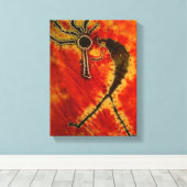 Kokopelli Tie Dye Stretched Canvas Afdruk (Insitu (Houten vloer))