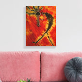 Kokopelli Tie Dye Stretched Canvas Afdruk (Insitu (Woonkamer))