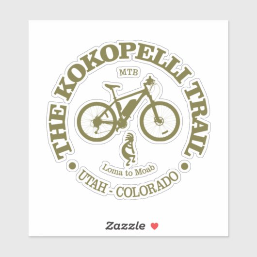 Kokopelli Trail (MTB) Sticker (Vel)