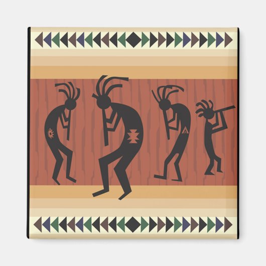 Kokopelli Tribal Design Magneet (Voorkant)