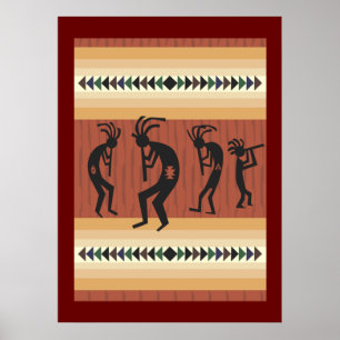 Kokopelli Tribal Poster Print