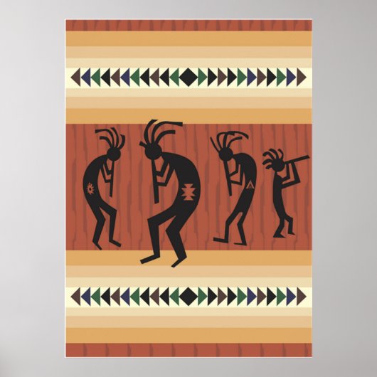 Kokopelli Tribal Print (Voorkant)