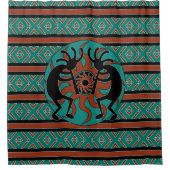 Kokopelli Tribal Sun Zuidwest Douchegordijn (Voorkant)