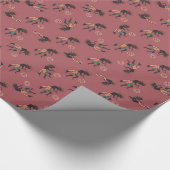 Kokopelli Trickster Pattern Burgundy Cadeaupapier (Hoek)