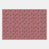 Kokopelli Trickster Pattern Burgundy Inpakpapier Vel (Voorkant 3)