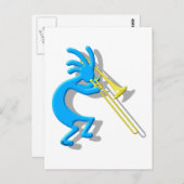 Kokopelli Trombone Briefkaart (Voorkant / Achterkant)