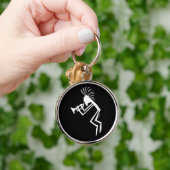 Kokopelli Trompetspeler Petroglyphe Sleutelhanger (Hand)