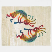 KOKOPELLI-versieringen en uw ideeën Fleece Deken (Voorkant (Horizontaal))