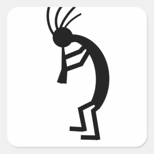 Kokopelli Vierkante Sticker (Voorkant)