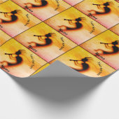 Kokopelli Vreugde Veel Geluk Gepersonaliseerd Cadeaupapier (Hoek)