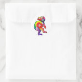 Kokopelli vruchtbaarheid God Silhouette Ronde Sticker (Tas)