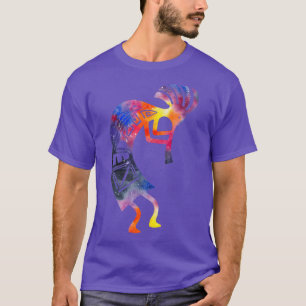 Kokopelli Waterverf Native American T-shirt