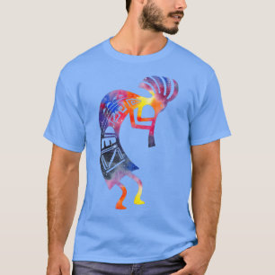 Kokopelli Waterverf Native American T-shirt