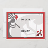 Kokopelli-Wenskaart met kerstflat Feestdagenkaart (Achterkant)