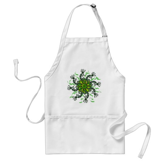 Kokopelli Wheel Apron Standaard Schort (Voorkant)