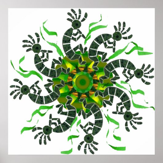 Kokopelli Wheel Print (Voorkant)