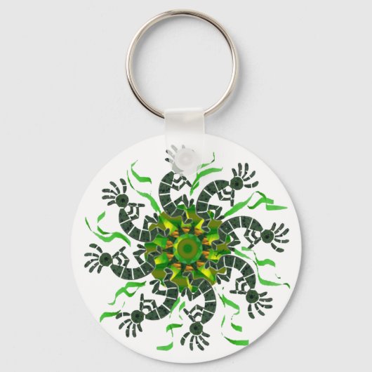 Kokopelli Wheel Sleutelhanger (Voorkant)