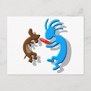 Kokopelli Wiener Dog Briefkaart