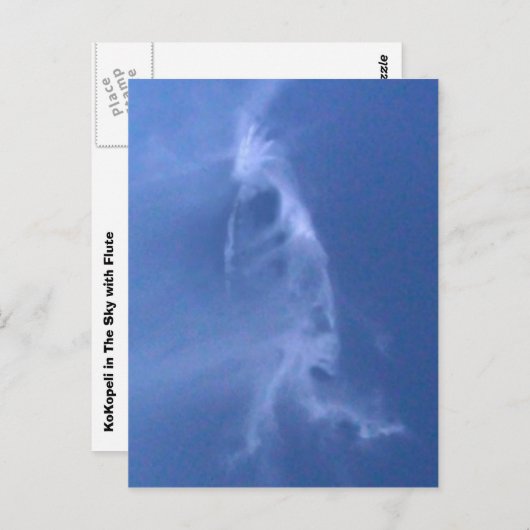 kokopelli-wolk briefkaart (Voorkant / Achterkant)