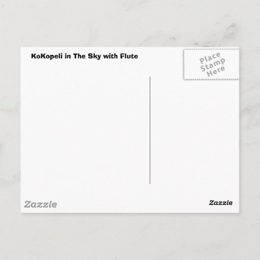 kokopelli-wolk briefkaart (Achterkant)